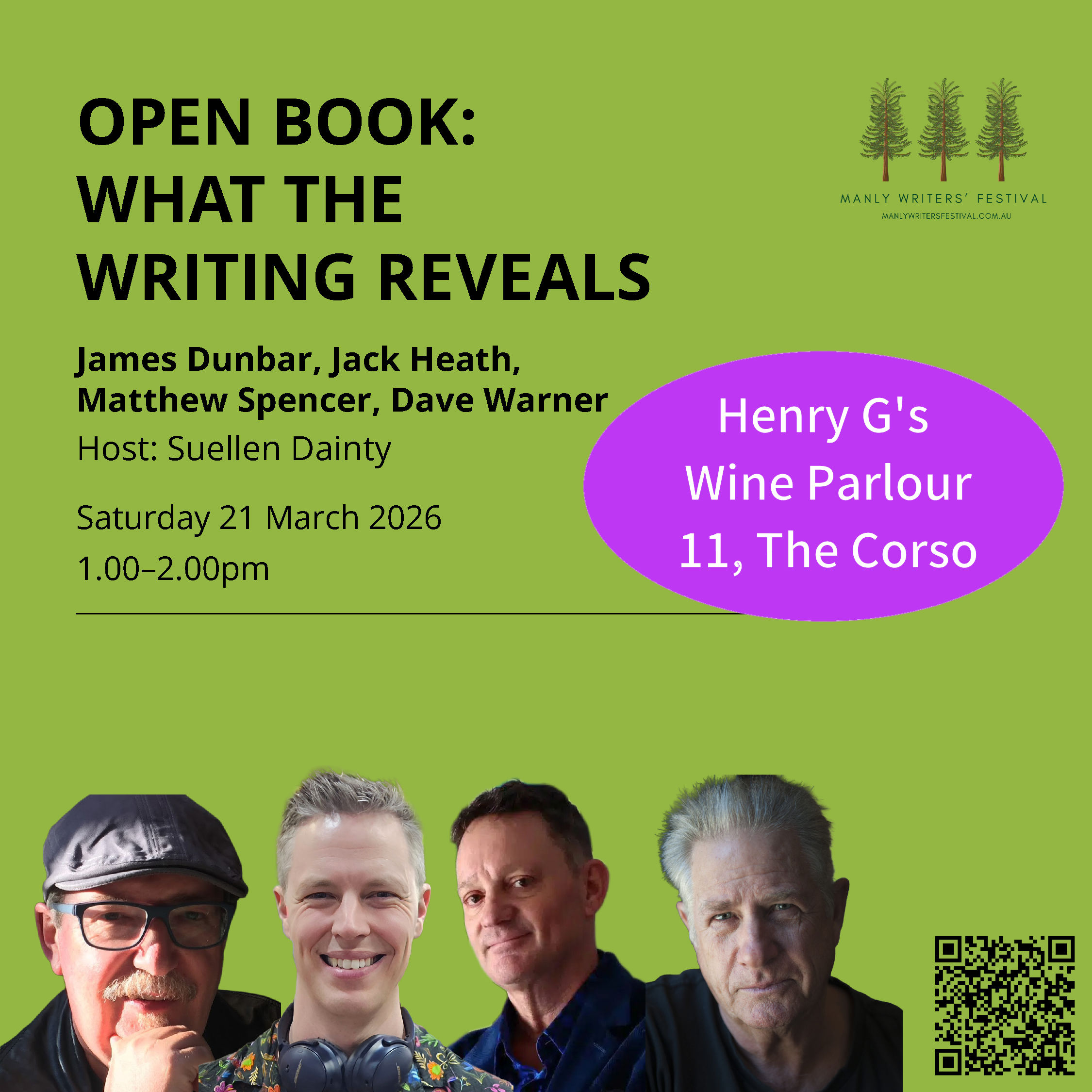 At Manly Writers Festival, March 21